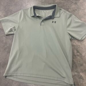 Under Armour Men's Sage Green Polo with Dark Trim
